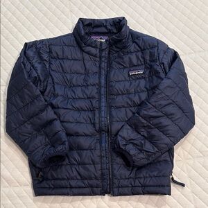 Patagonia Blue Puffer Jacket with Quilted Design
